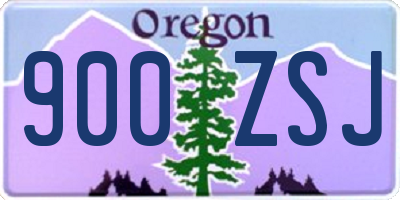 OR license plate 900ZSJ