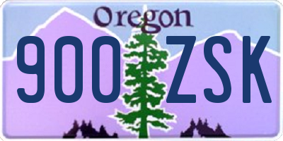 OR license plate 900ZSK