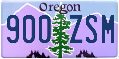 OR license plate 900ZSM