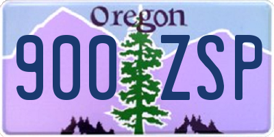 OR license plate 900ZSP