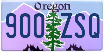 OR license plate 900ZSQ