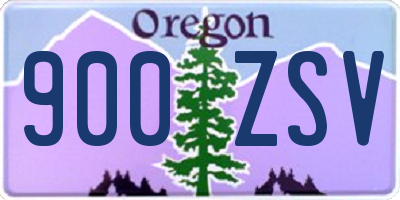 OR license plate 900ZSV