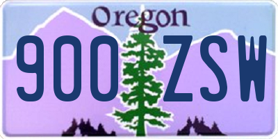 OR license plate 900ZSW