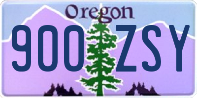 OR license plate 900ZSY