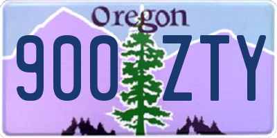 OR license plate 900ZTY
