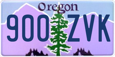 OR license plate 900ZVK