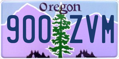 OR license plate 900ZVM