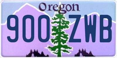 OR license plate 900ZWB