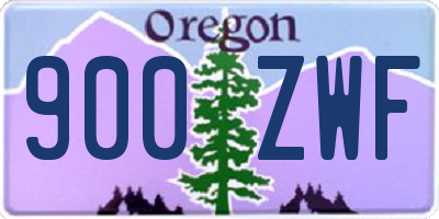 OR license plate 900ZWF