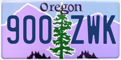 OR license plate 900ZWK