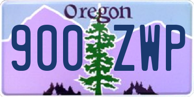 OR license plate 900ZWP