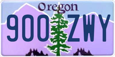 OR license plate 900ZWY