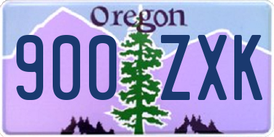 OR license plate 900ZXK