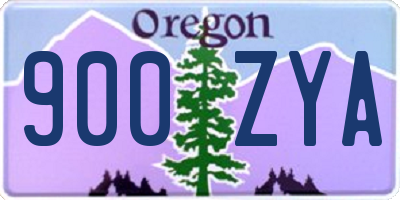 OR license plate 900ZYA