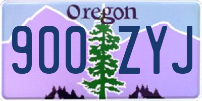 OR license plate 900ZYJ