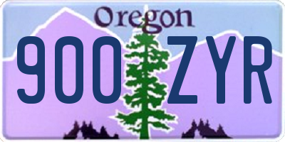 OR license plate 900ZYR