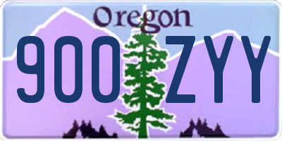 OR license plate 900ZYY