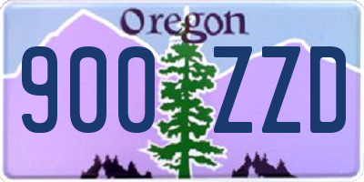 OR license plate 900ZZD