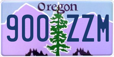 OR license plate 900ZZM
