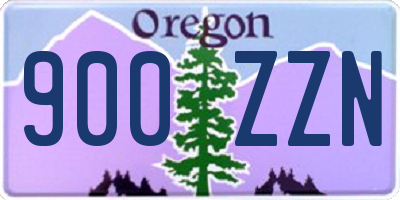 OR license plate 900ZZN