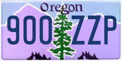 OR license plate 900ZZP