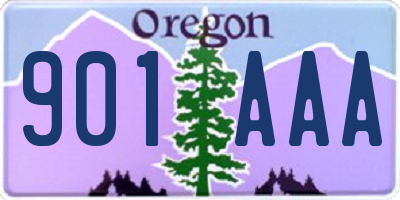 OR license plate 901AAA