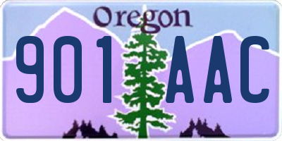 OR license plate 901AAC