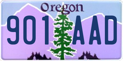 OR license plate 901AAD