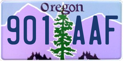 OR license plate 901AAF