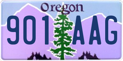 OR license plate 901AAG