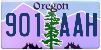 OR license plate 901AAH
