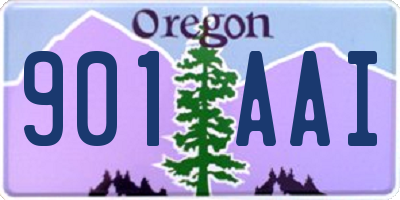 OR license plate 901AAI
