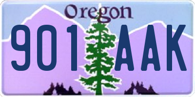 OR license plate 901AAK