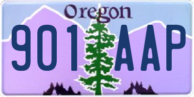 OR license plate 901AAP