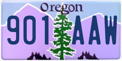 OR license plate 901AAW