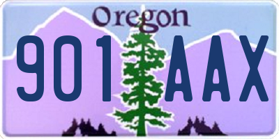 OR license plate 901AAX