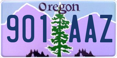 OR license plate 901AAZ