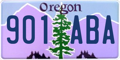 OR license plate 901ABA