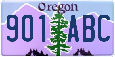 OR license plate 901ABC