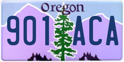 OR license plate 901ACA