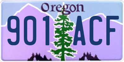 OR license plate 901ACF