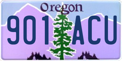 OR license plate 901ACU