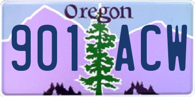 OR license plate 901ACW