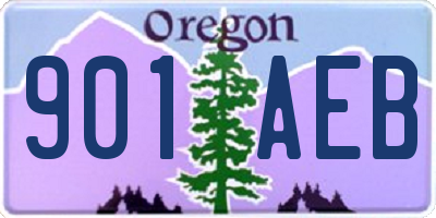 OR license plate 901AEB