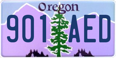 OR license plate 901AED