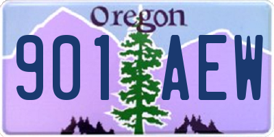 OR license plate 901AEW