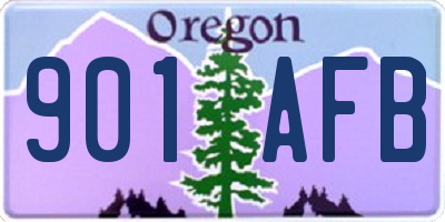 OR license plate 901AFB