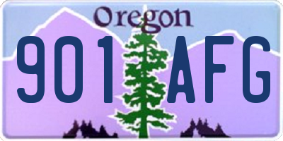 OR license plate 901AFG