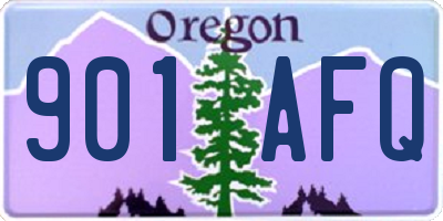OR license plate 901AFQ