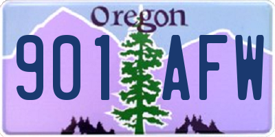OR license plate 901AFW